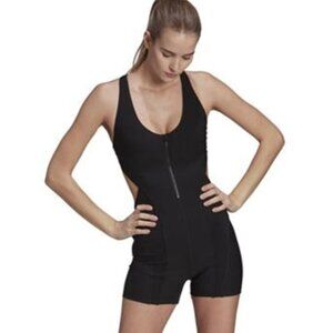 Adidas Yoga for Elements ribbed front zip bodysuit
